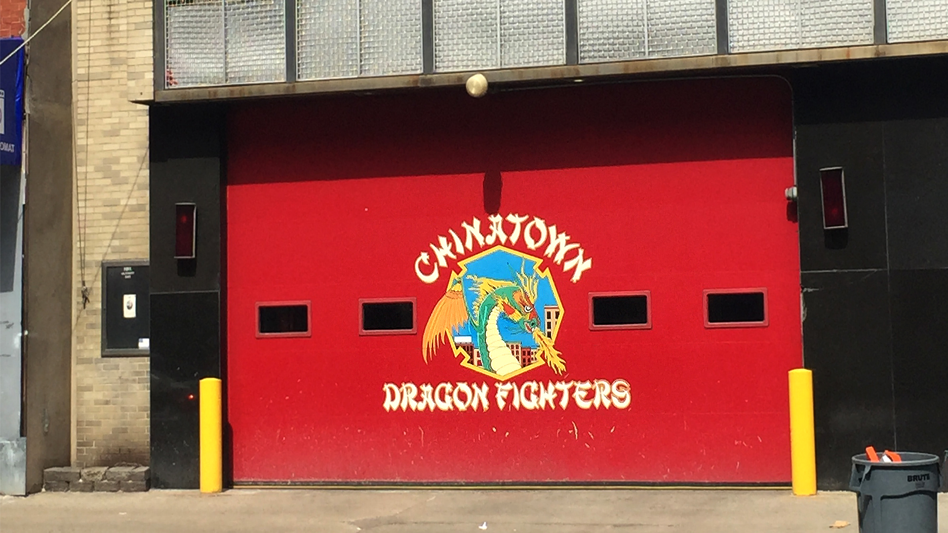 Chinatown firehouse called themselves Dragon Fighters on the firehouse door