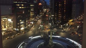 Columbus Circle at night with nightlight