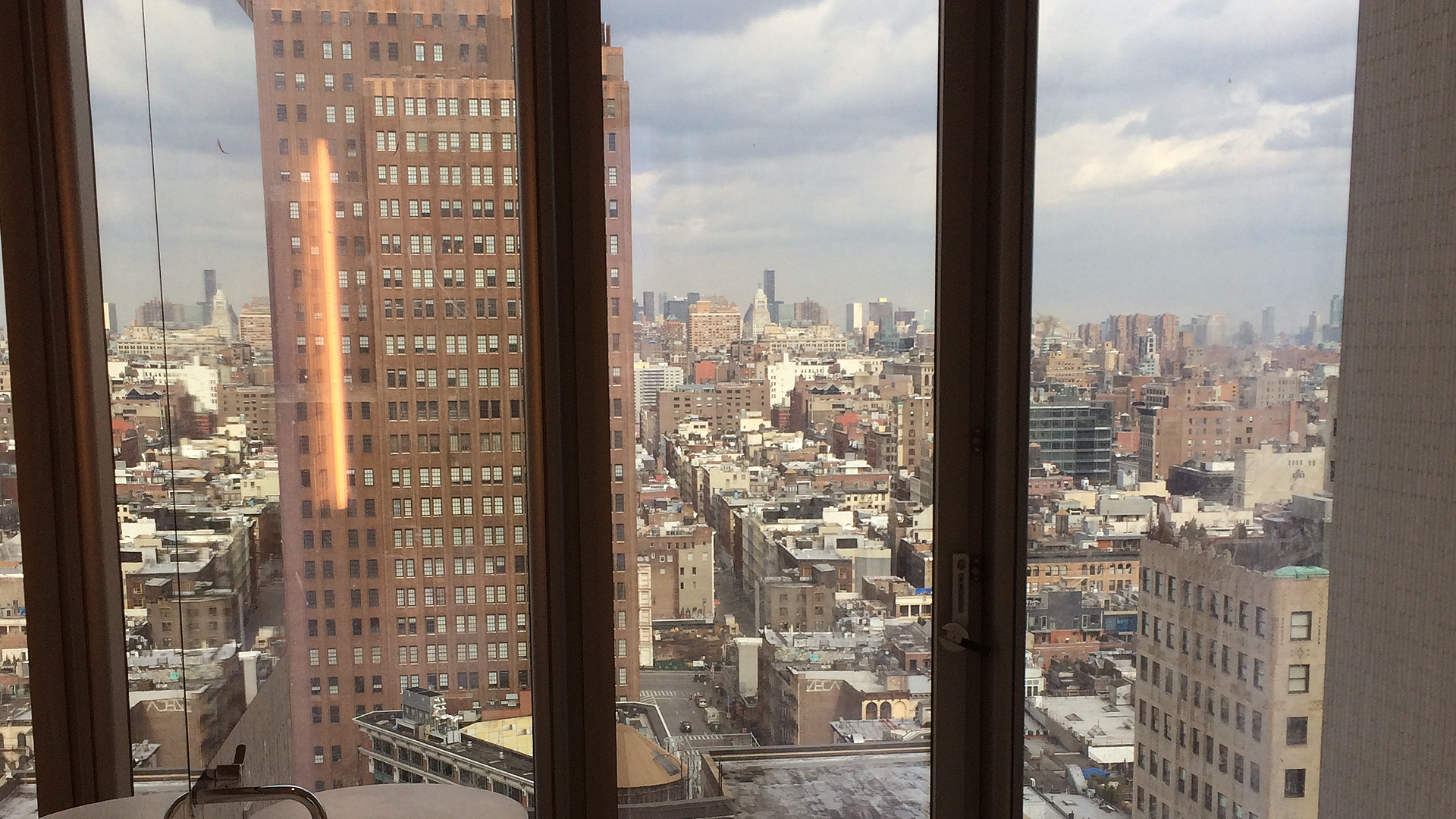 TriBeCa 56 Leonard view from the wash room of 23rd Floor over looking North of the city