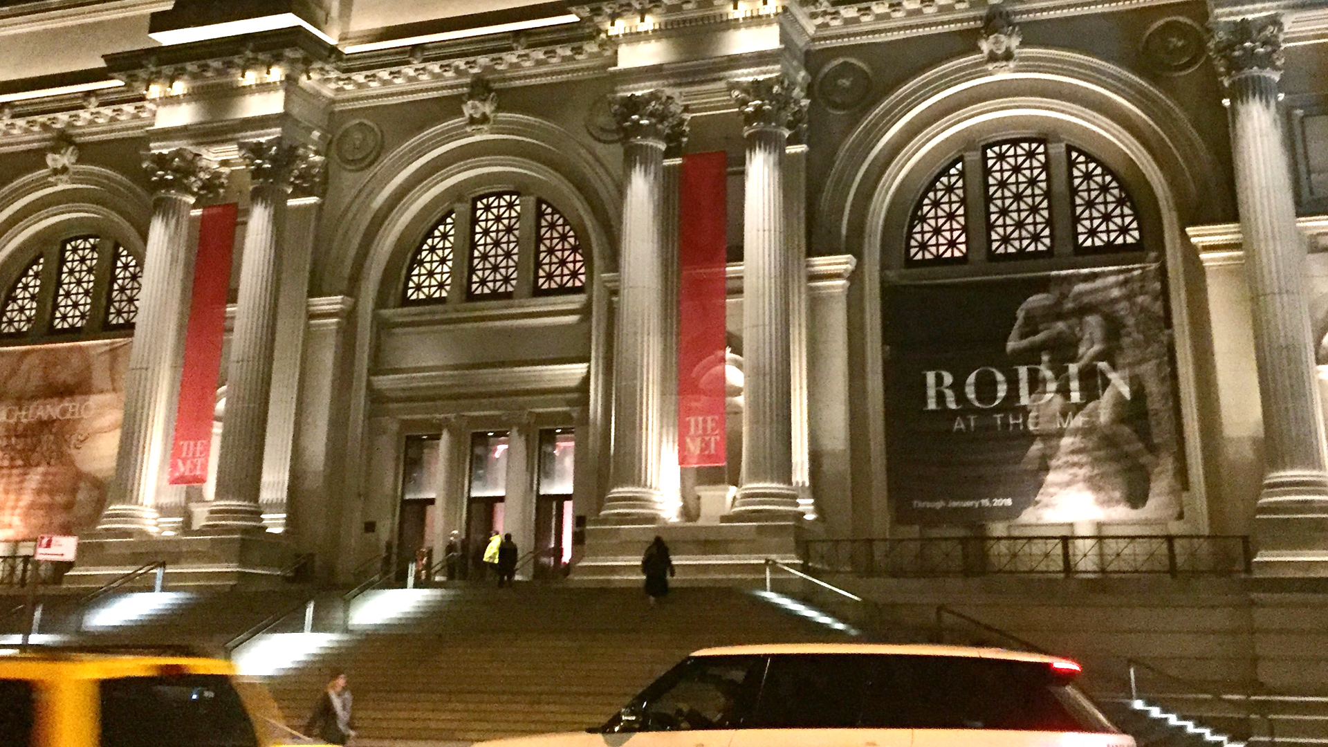 Upper East side Fifth Avenue of THE MET museum night time