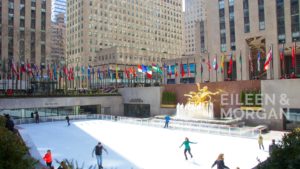 Rockefeller Plaza with skating ring